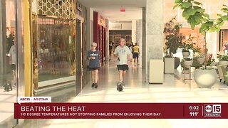 Families find ways to stay active on first 110-degree weekend of summer