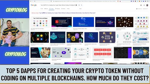 Top 5 DAPPs For Creating Your Crypto Token Without Coding On Multiple Blockchains. How Much Cost?