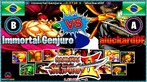 Samurai Shodown II (Immortal Genjuro Vs. aluckardDF) [Brazil Vs. Brazil]