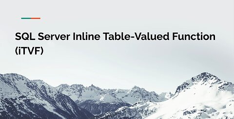 SQL Server Inline Table Valued-Function Tutorial