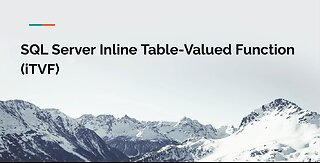 SQL Server Inline Table Valued-Function Tutorial