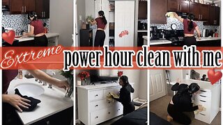*NEW* POWER HOUR EXTREME ENTIRE APARTMENT CLEAN WITH ME 2022 | SPEED CLEANING MOTIVATION | ez tingz