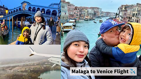 Malaga to Venice Flight | Rialto Bridge | Day 1