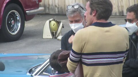 Clooney Affleck shooting car scene