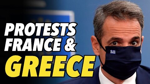 Protests in Greece & France. Massive crowds demand Freedom & Liberté