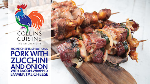 Home Chef Inspirations - Pork with Zucchini and Bacon-Wrapped Cheese with Chef Jonathan Collins