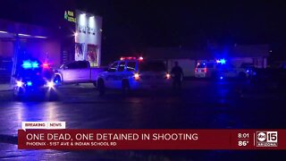 One dead, one detained in shooting