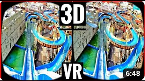🔴 3D Video VR Water Slide 3D SBS VR Split Screen 4K