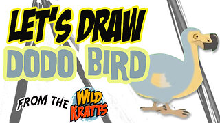 Drawing Dodo Bird from The Wild Kratts with basic shapes & lines