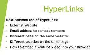 Learning to use Hyperlinks in HTML