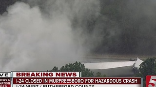 Sky 5 Flies Over Chemical Spill On I-24