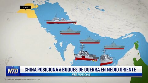 China posiciona 6 buques de guerra en Medio Oriente | NTD NOTICIAS