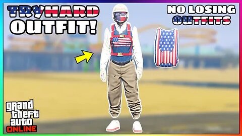 Easy Tan Joggers Ripped Shirt JULY 4TH Female Tryhard Modded Outfit (No Transfer) (GTA Online)