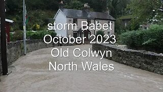 Storm Babet causing flooding in North Wales 2023