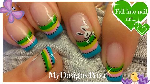 Easter bunny DIY nail art tutorial