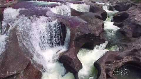 Amazing drone footage of Caño Cristales, Colombia