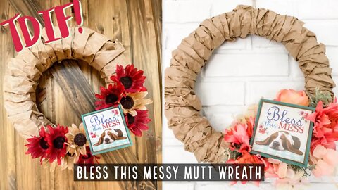 How to make a farmhouse recycled paper wreath
