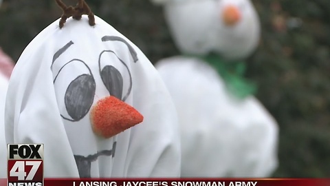 Jaycee's Snowman Army raises money in Lansing