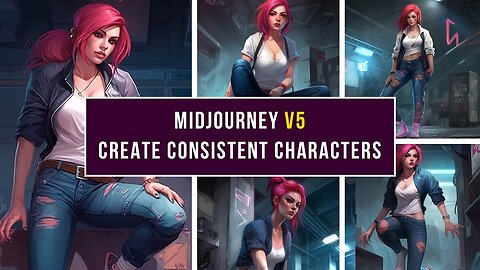 Midjourney V5 - The Secret To Creating CONSISTENT Characters - Step By Step Tutorial
