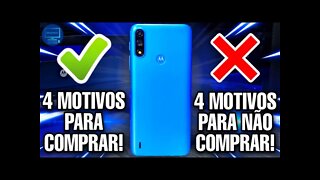 MOTO E7 POWER - 4 MOTIVOS PARA COMPRAR E 4 PARA NÃO COMPRAR!!! 💸