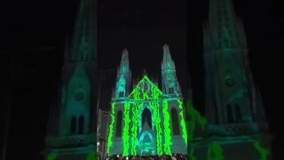 Vitória 471 anos: fachada da Catedral de Vitória com show de luzes