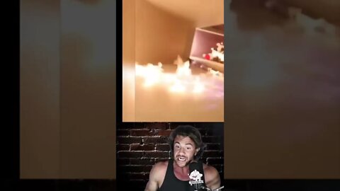Drunk guy sets house on fire sliding down the stairs.