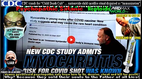 New CDC Study Admits They Knew About Increase in Myocarditis From COVID Jab (Links in description)