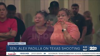 Senator Alex Padilla responds to Texas school shooting