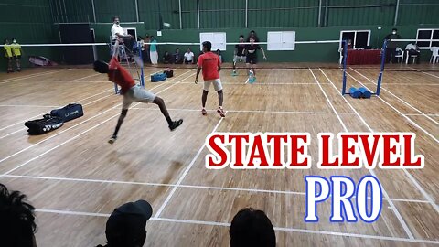 Badminton tournament match state level in alpite sports center