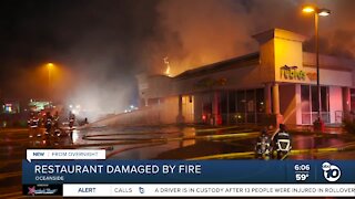 Fire rips through Oceanside restaurant