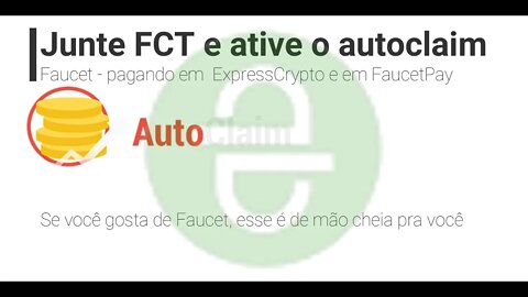 Faucet - Autoclaim pagando - Fautepay