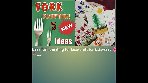 Easy fork painting for kids-craft for kids-easy 🌺🌻🌹🌷