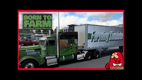 American Truck Simulator Farming Simulator 22 Born To Farm HD livery combo truck and trailer