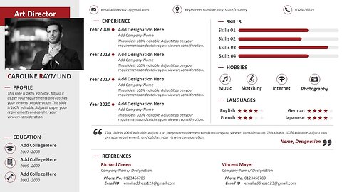 Creative Visual Resume PowerPoint Template