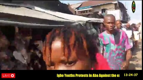 BREAKING : Igbo Youths Protests At ABA Against The Extrajudicial Ki*lings of Igbo Youths.