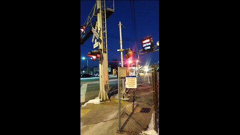 MTA railroad ground crossing and announcement
