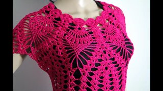 How to crochet blouse written pattern in description