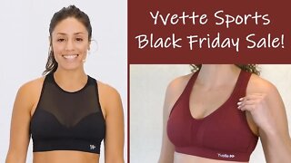 BLACK FRIDAY HUGE SALE UP TO 80% OFF & FREE SHIPPING!! | Yvette Sports Bras Try On, Fitness Wear