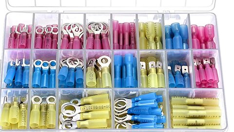 Qibaok 250 PCS Heat Shrink Wire Connectors Electrical Terminals Kit Automotive Terminals Set