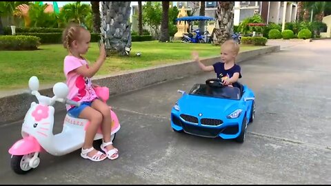 Adam and sara playing with toys