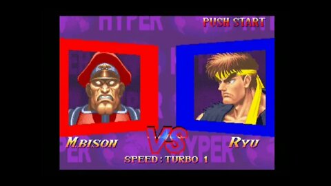 Hyper Street Fighter 2 Nerf AI (PS2) - M.Bison/Vega (Super) - Hardest - No Continues