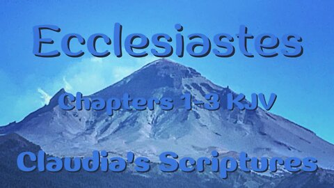 The Bible Series Bible Book Ecclesiastes Chapters 1-3 Audio