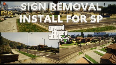 GTA V GTA 5 Removing All For Sale, Foreclosure, and For Rent signs in SP Install Tutorial 130 4K