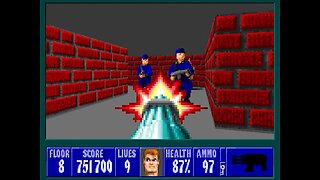 Wolfenstein 3D, DOS, 1992 - 100% Complete, Episode 3 Floor 8