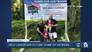 Help landscape future Jupiter home of injured veteran