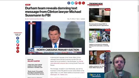 Durham team reveals damning text message from Clinton lawyer Michael Sussmann to FBI