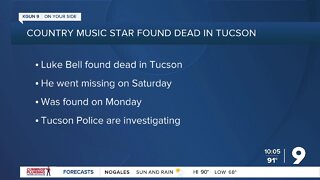 Country music star Luke Bell found dead in Tucson