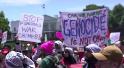 Massive Protest for Palestine surrounds White House