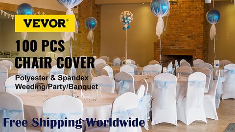 VEVOR 100Pcs Wedding Chair Covers Spandex Stretch Slipcover for Restaurant Banquet Hotel