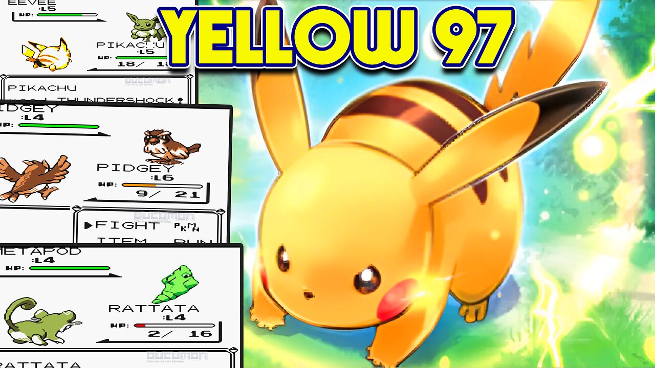 Pokemon Yellow 97 GBC ROM Hack with Original Space World 97 back sprites